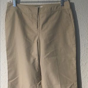 Loft Ann Taylor Classic Petite Khaki Dress Trouser